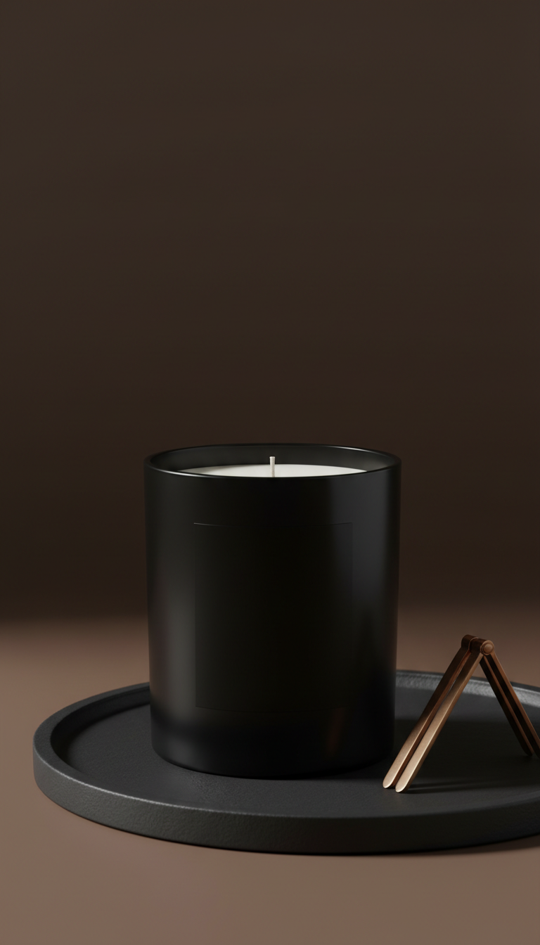 Soy Candle in Black Glass