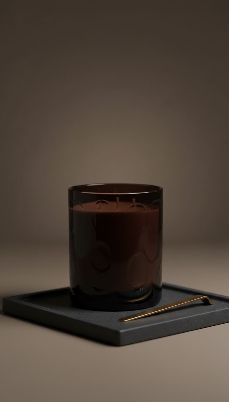 Coconut Wax Candle with Gold Lid